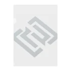 RÉSOVANのRÉSOVAN-オリジナルロゴ、幾何学模様、ロゴ背景透過 クリアファイル