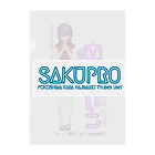 SAKUPRO_公式ストアの手合わせ願うまりこ クリアファイル