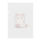 ふわふわ動物スタジオのふわふわの愛らしい猫ちゃんと毛糸玉 Clear File Folder
