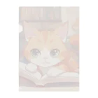 星パンダショップのほんよみかんねこ Clear File Folder