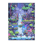 シロクマペンギンのドットの滝 Clear File Folder