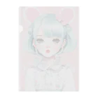 AI-srt-designのスウィート・ミント・ドリーミング・ガール Clear File Folder