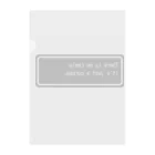 NEW.Retoroの『There is no reply. It's just a corpse.』白ロゴ Clear File Folder