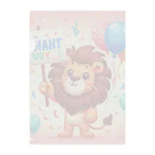 アニマルキャラクターショップのhappy Lion Clear File Folder