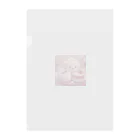 amxafukのふわふわマシュマロかわいいプリン Clear File Folder