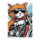 ryusky_333のサングラスをかけて、バイクを楽しんでいる猫 Clear File Folder