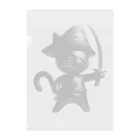 NO CAT NO LIFE の猫×海賊×フィギュア風 クリアファイル