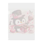 星パンダショップのチョコプレゼンツペンギン Clear File Folder