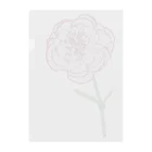 植物の絵師「洋子」の店の赤い縁取りのカーネーション Clear File Folder