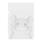 もふっとチンチラ🐭のばんざいチンチラ Clear File Folder