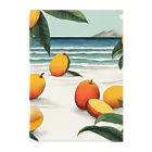甘いマンゴーの甘い爽やかなマンゴーのイラストグッズ クリアファイル