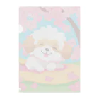 SkyBlueの桜の樹の下でのんびり遊ぶ子犬 Clear File Folder