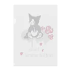 Jasmine工房のlucky stuffed animal 猫 Clear File Folder