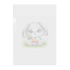 ぷっくりショップのうさかわいい Clear File Folder