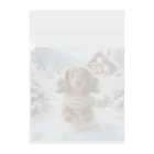 keikei5の雪景色のダックスフント クリアファイル