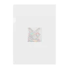 だんのんのカラフルメガネをかけた猫 Clear File Folder