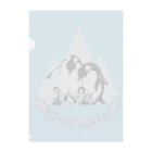 Green__teaのペンギン家族 Clear File Folder