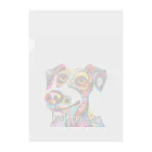 G.O.A.T.designの華やかな色合いが目を引く可愛らしい犬 Clear File Folder