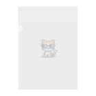 BinaryStoreのきらりんサングラスにゃんこ Clear File Folder