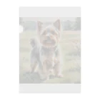 Animal Illustration shopのヨークシャー・テリア　Yorkshire Terrier　水彩画風 クリアファイル