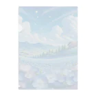 天(そら)のアトリエの幻想的な空とネモフィラの丘 Clear File Folder