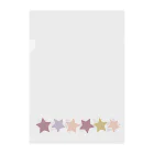 つきしょっぷのくすみカラーの星 Clear File Folder