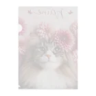 Y m @Y's shopの猫とダリア Clear File Folder