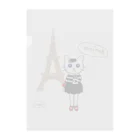 (C)にゃんくしー雑貨店のにゃんくしー inフランス Clear File Folder