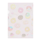 MEGROOVEのドーナツいっぱい🍩 Clear File Folder