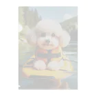 「ワンダーワールド」のボートで遊ぶ愛犬！ Clear File Folder