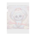 dreamy-designのLOVE&PEACE　シロテナガザルくん Clear File Folder