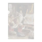 AQUAMETAVERSEの猫が絵の描き方を教えている アメジスト 2846 Clear File Folder