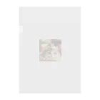 Cartoonの猫とハムスター仲良し Clear File Folder