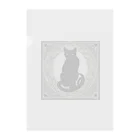 動物デザイングッズの黒猫 Clear File Folder