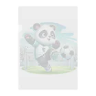 アニマルホビーズのサッカーパンダ Clear File Folder