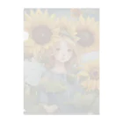 かるるんショップのひまわりの妖精　ひまわり畑でランララ〜ン Clear File Folder