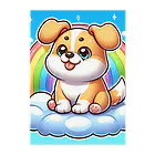 Minoyaの雲に乗った犬 クリアファイル