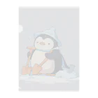 ganeshaのかわいいペンギンとおもちゃのシャベル Clear File Folder