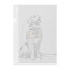 negitarou_shopのさむらい犬 Clear File Folder