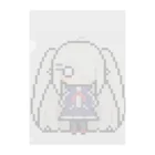 horidesuのドット絵の白髪ロング美少女 Clear File Folder