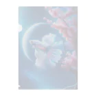 くちベタのハーフムーンベタ 三日月と桜 クリアファイル