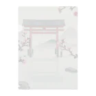 JoyfulMomentsCraftsの桜と鳥居　ー Cherry Blossoms and Torii ー クリアファイル