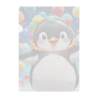 Winchester0517のペンギンがウキウキの表情でキュートにアニメ風 Clear File Folder