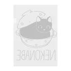 kiddingrOOmのねこ鍋・ブラック Clear File Folder