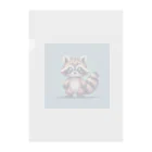 himajinseijin01のドット絵アライグマちゃんTシャツサイズ Clear File Folder