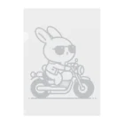 BOSATUのバイクに乗ったうさぎ Clear File Folder