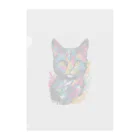 japanese-creatorの猫　デザインTシャツ　アート　グラフィック Clear File Folder