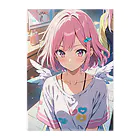 アタオカ1号のAIイラスト美少女(ピンク髪ショートの天使) Clear File Folder