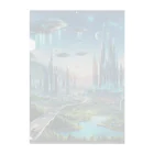 Rパンダ屋の「近未来風景グッズ」 Clear File Folder