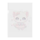 Snow-peaceのかわいいキティの夢見るデザイン Clear File Folder